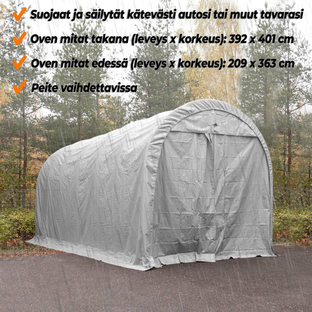 Fornorth Zeltgarage 4x8m, Hellgrau