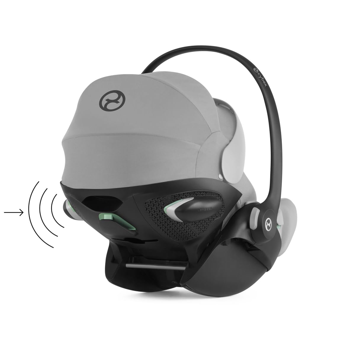 CYBEX Gold Seggiolino auto Cloud G i-Size Comfort, con riduttore per neonato, dalla nascita a circa 24 mesi, per bambini da 40 cm a 87 cm, max. 13 kg, Moon Black