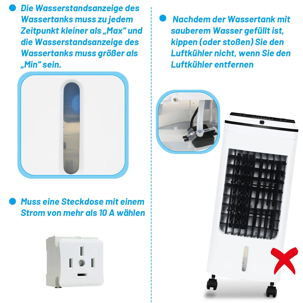 Sonnewelt Ventilatore Mobile per Aria Condizionata 4 in 1