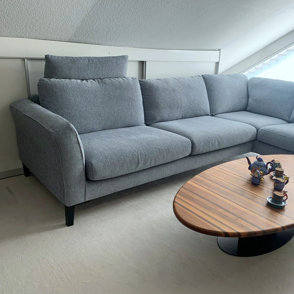 Divano angolare espositivo Sits Anja, azzurro, 293 x 221 cm, rivestimento sfoderabile