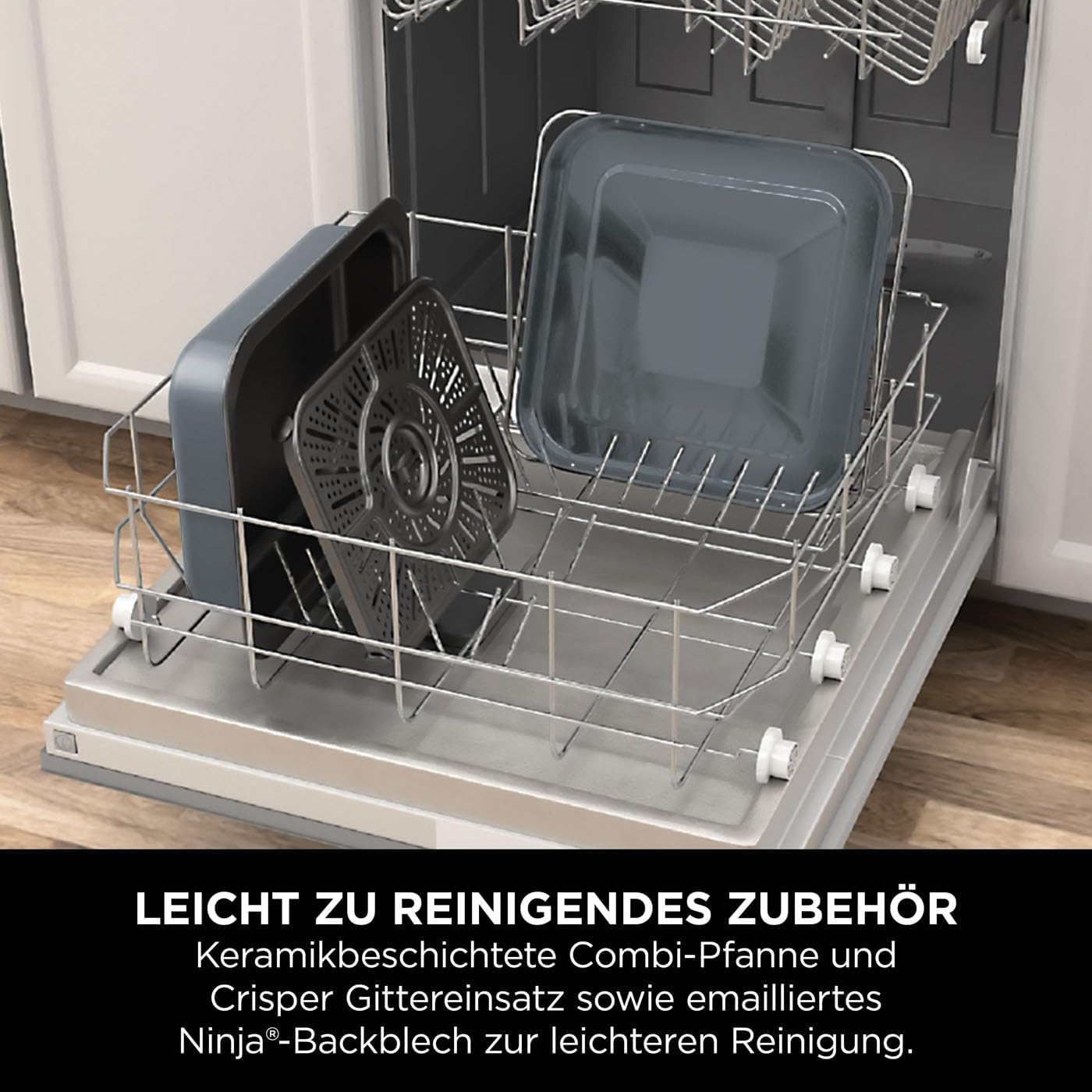 Ninja Combi 12-in-1 Multicooker, Forno e Friggitrice ad aria, 12 funzioni di cottura, Preparazione con Air Fryer e Grill in 15 min*, con teglia, padella, griglia, ricettario, Grigio, SFP700EU.
