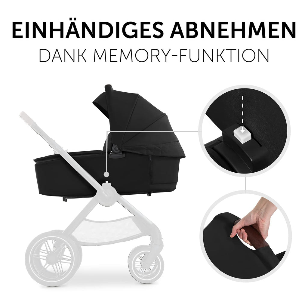 hauck Kinderwagen mit Beindecke Walk N Care ab Geburt bis 22 kg mit Liegefunktion, Becherhalter, Sitz Wendbar & Höhenverstellbar, Gummireifen, Teleskopgriff, UPF 50+, Zusammenklappbar (Dark Navy Blue9