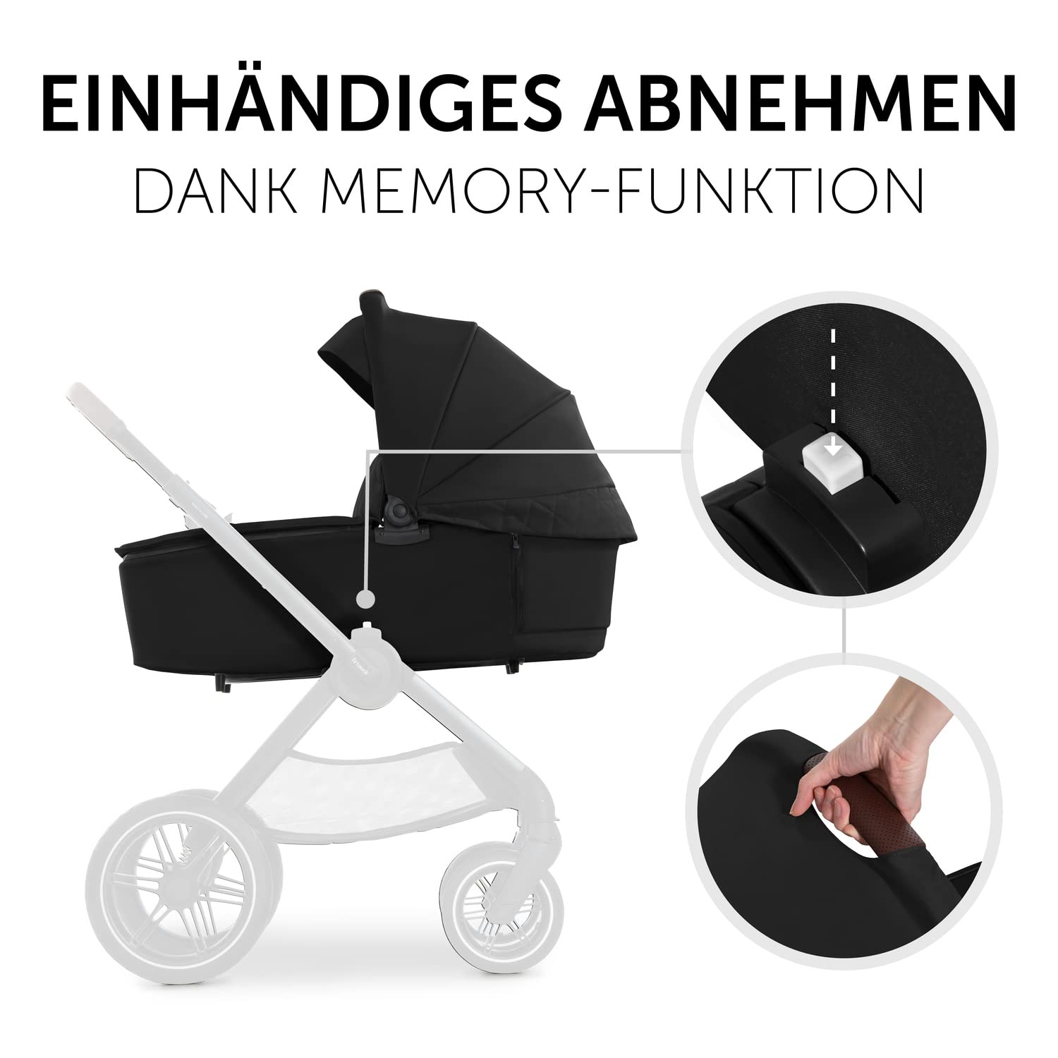 hauck Kinderwagen mit Beindecke Walk N Care ab Geburt bis 22 kg mit Liegefunktion, Becherhalter, Sitz Wendbar & Höhenverstellbar, Gummireifen, Teleskopgriff, UPF 50+, Zusammenklappbar (Dark Navy Blue9