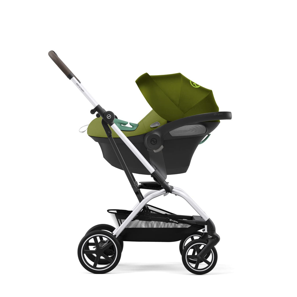 CYBEX Gold Babyschale Aton S2 i-Size, Ab Geburt bis ca. 24 Monate, Max. 13 kg, Inkl. Neugeboreneneinlage, SensorSafe kompatibel, Ocean Blue