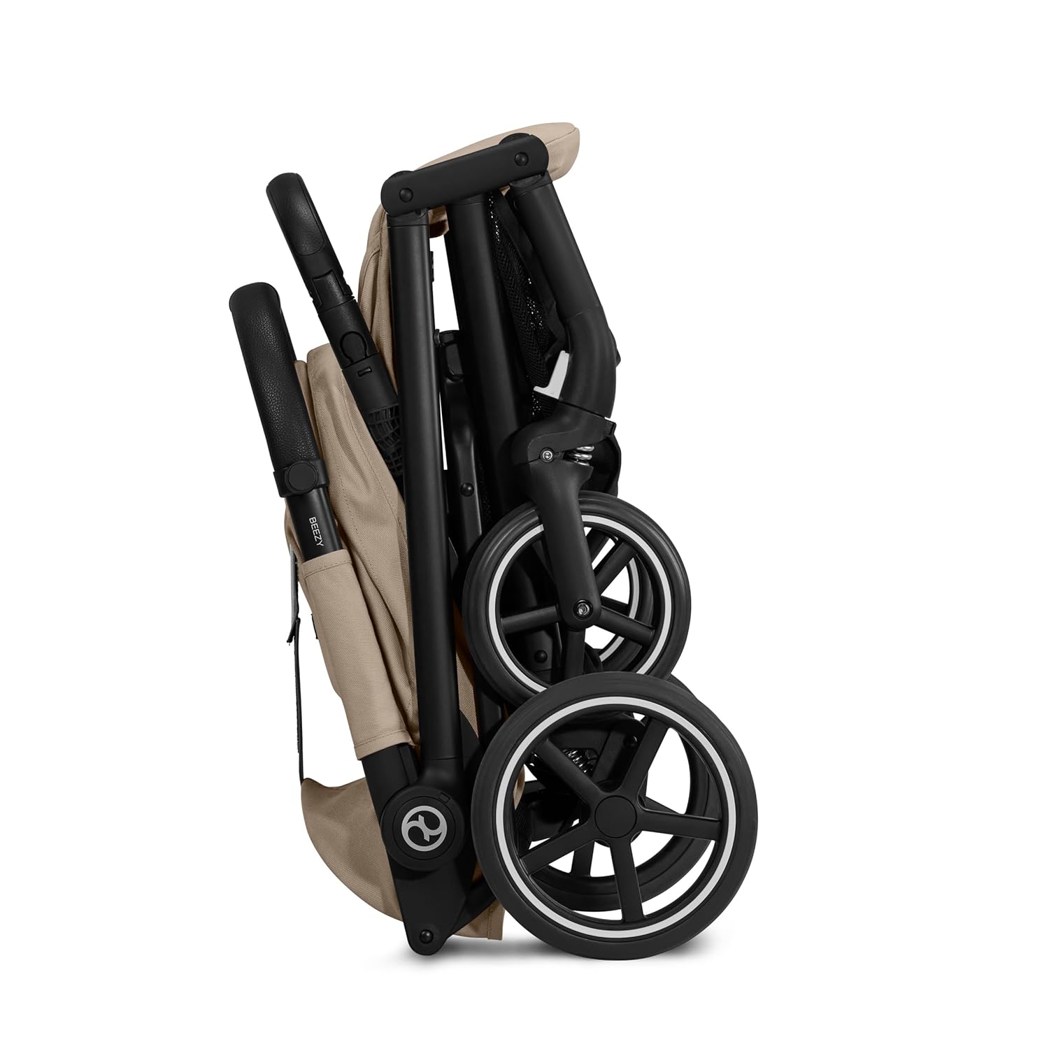 Passeggino Cybex Gold Beezy con cinture One-Pull, dalla nascita fino a 4 anni circa (max. 22 kg), compatto ed ergonomico, Almond Beige (Beige con telaio nero)