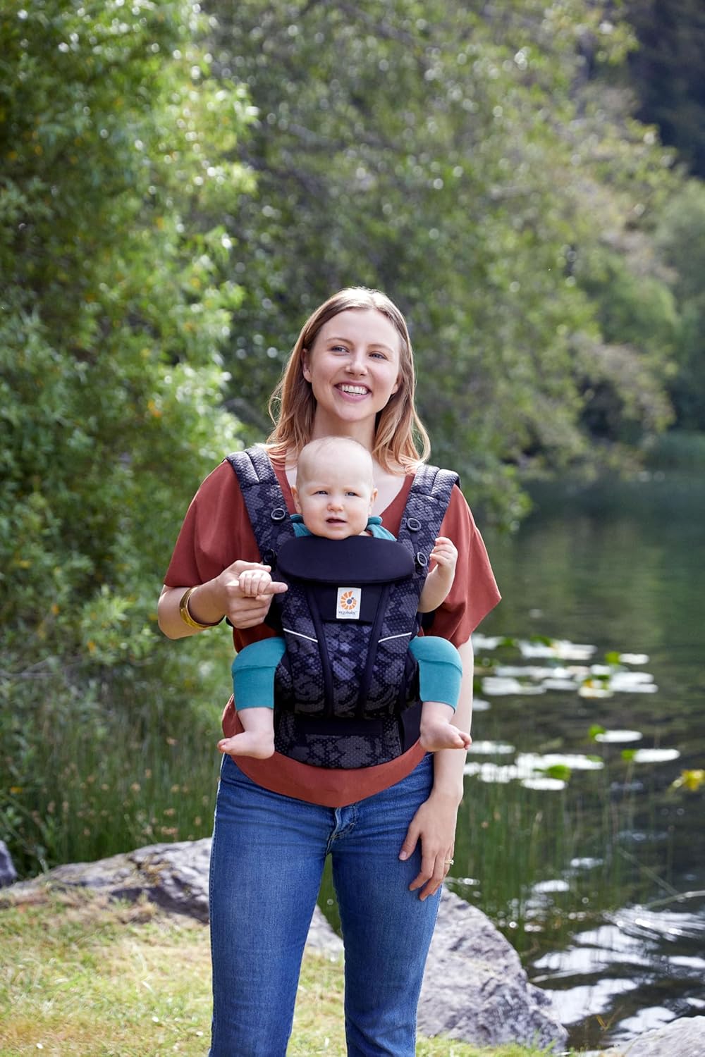 Ergobaby Omni Breeze Marsupio per Neonati dalla Nascita fino a 20 kg, Morbido Mesh SoftFlex a 4 Posizioni, Ergonomico, Porta Bebè, Natural Beige