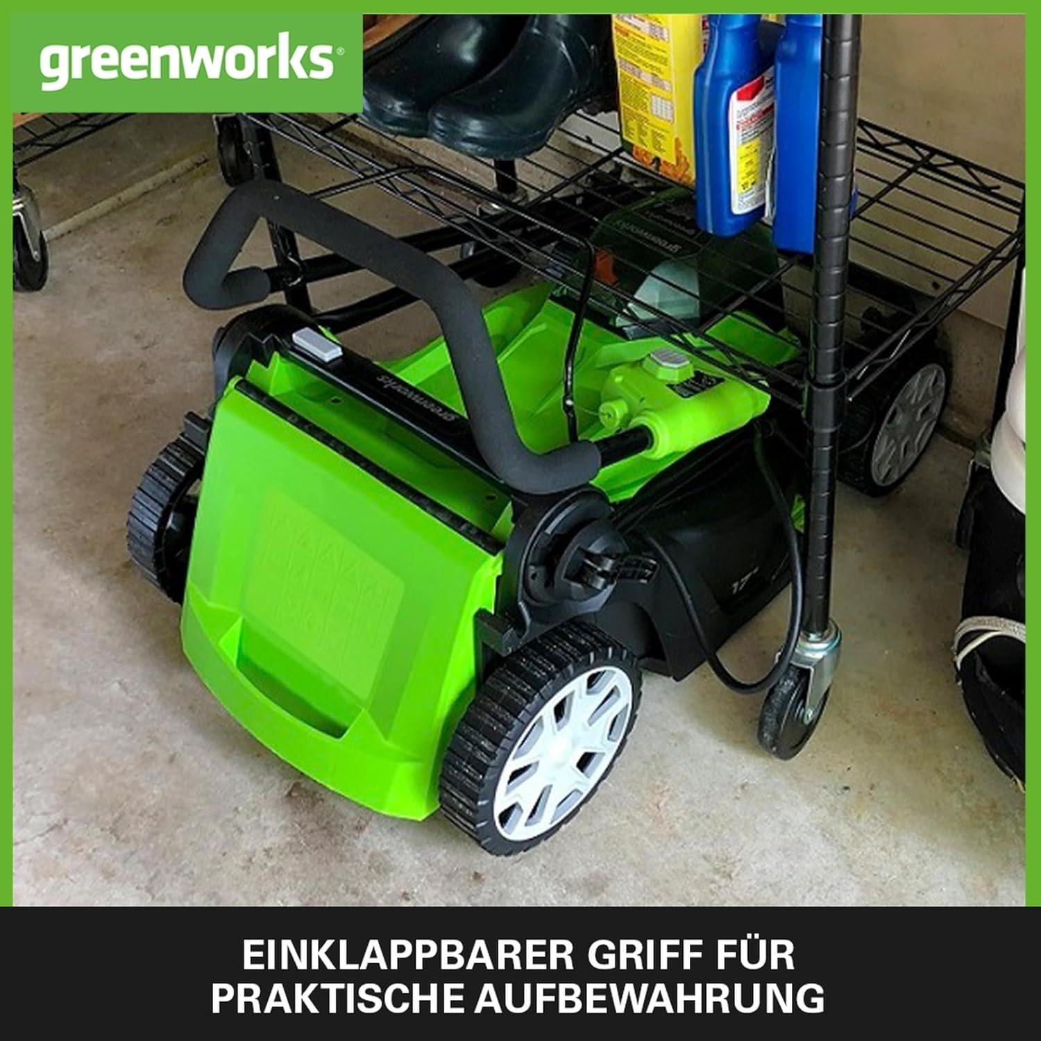 Greenworks 48V (2x24V) Selbstfahrender Akku Rasenmäher für große Flächen bis zu 480m², 46cm Schnittbreite, 55L Sack PLUS zwei 4Ah-Akkus und Doppelladegerät GD24X2LM46SPK4X