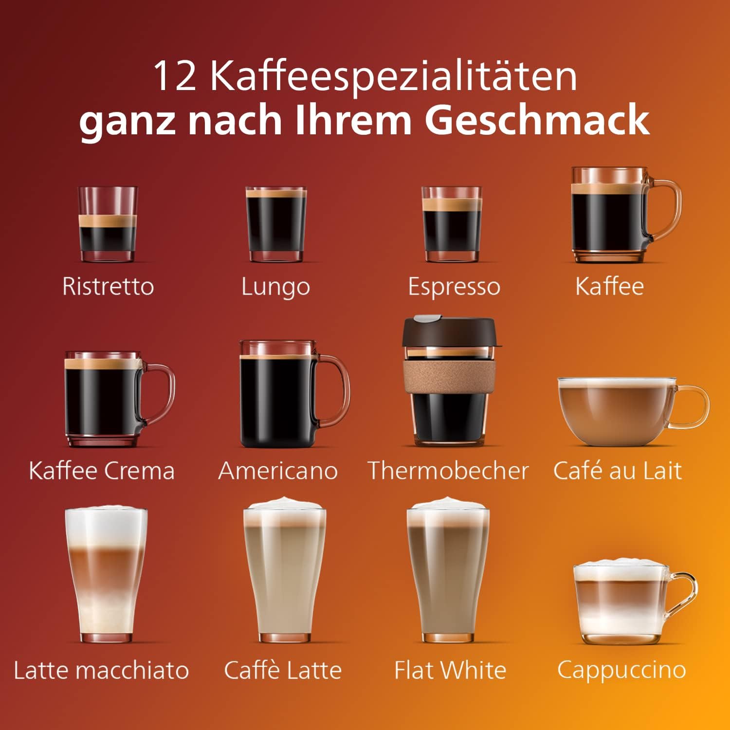 Philips Serie 5400 Macchina da Caffè Automatica – Sistema LatteGo, 12 Bevande a Base di Caffè, Display Intuitivo, 4 Profili Utente, Cromo (EP5447/90)