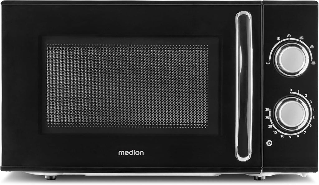 MEDION Forno a microonde (20 litri, 700 watt, compatto e salvaspazio, 5 livelli di potenza, funzione scongelamento, timer, MD11475) bianco