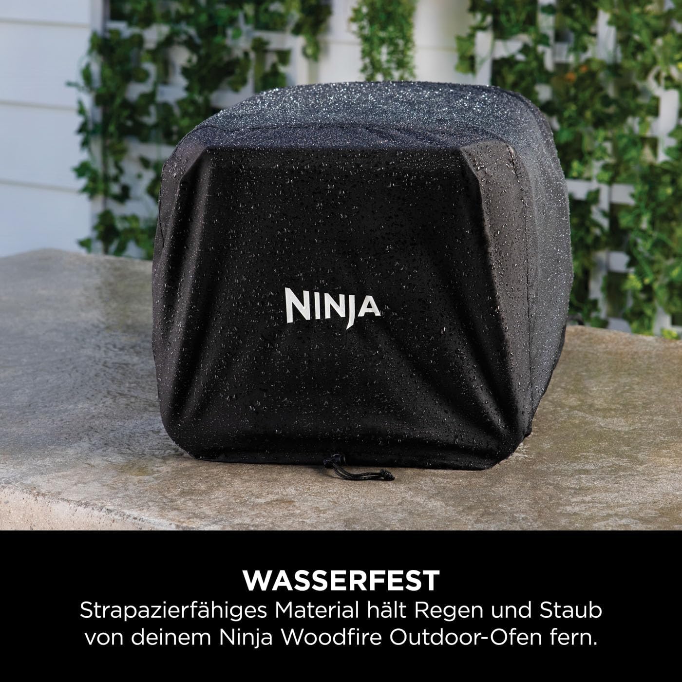 Ninja Woodfire verstellbarer Ständer und Beistelltisch, Außenofen- und Grillständer, robuster Outdoor-Kochtisch und Pizzaofenständer, Schwarz 4718J800EUUK