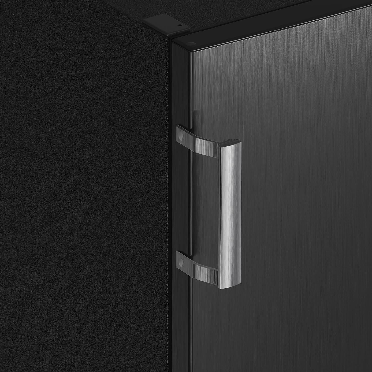CHiQ FSD166NE4E Congelatore 166 L, Tecnologia No Frost, Porta Reversibile, Acciaio Inox Nero, Altezza 144 cm