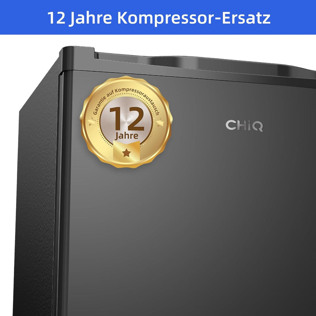 CHIQ Mini Bar Fridge 46 L, Mini Fridge, 49.6 x 47.4 x 44.7 cm (H x W x D), E Energy Consumption 80 kWh per Year, Very Quiet 39 dB