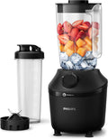 Frullatore Philips Serie 5000 - 1000 W. Capacità massima 2 l. Tecnologia ProBlend Plus. Parti lavabili in lavastoviglie. Nero (HR3020/20)