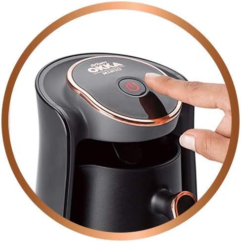 Arzum Okka Minio OK004 Kaffeemaschine Türkische Kaffeemaschine, Kaffeekanne mit berlaufschutzsystem, 1-4 Tassen (300ml.) 480W - (preisgekrntes Design) (Kupfer)