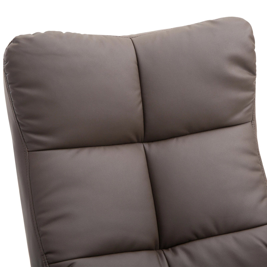 Poltrona Relax HOMCOM con Sgabello Contenitore, Girevole a 360°, Marrone
