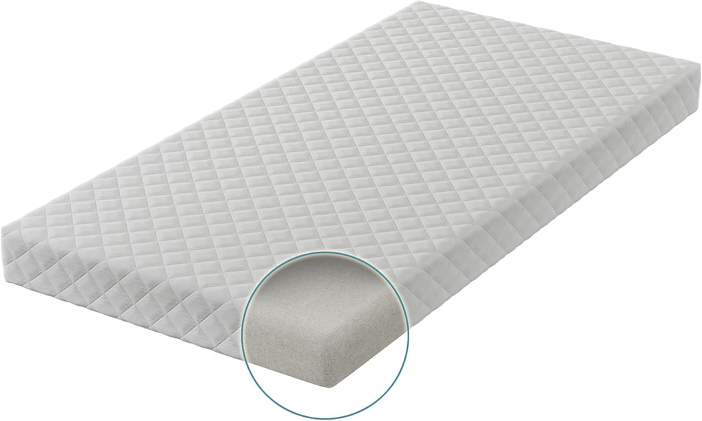 Love For Sleep Babybett Beistellbett 120x60cm mit Schaumstoffmatratze Weiß Jacob Kinderbett Baby Bett Holz - Kinderbett Babybett, Mitwachsend Gitterbett Baby Bed