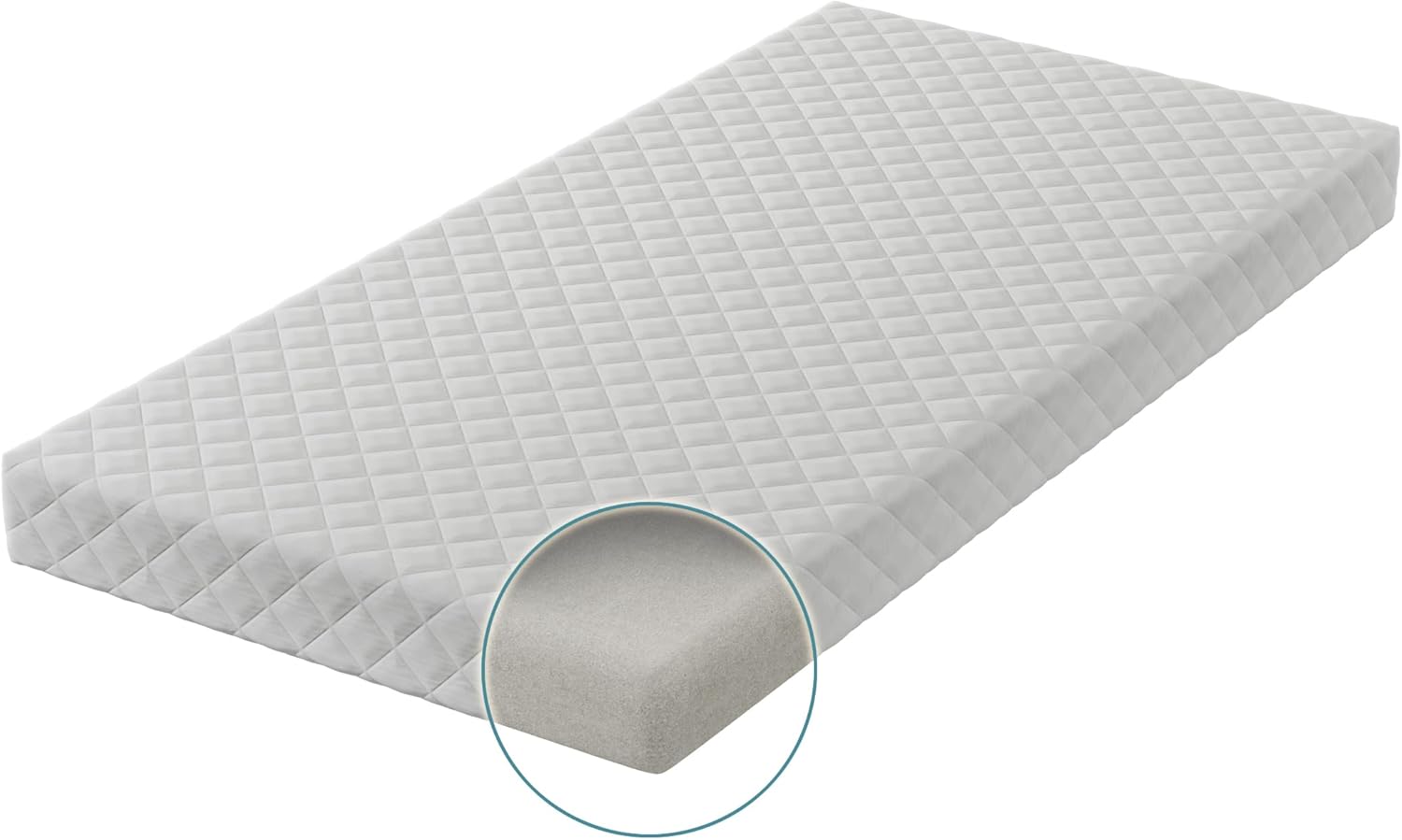 Love For Sleep Babybett Beistellbett 120x60cm mit Schaumstoffmatratze Weiß Jacob Kinderbett Baby Bett Holz - Kinderbett Babybett, Mitwachsend Gitterbett Baby Bed