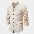 Leon - Camicia da uomo casual in stile moderno