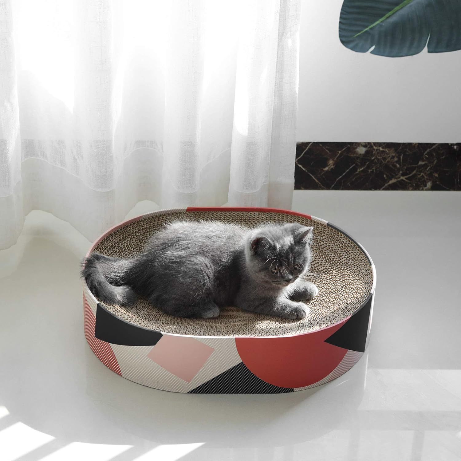 ComSaf Kratzbrett für Katzen, Kratztonne aus Wellpappe, Recycelbar Kratzbretter Katze, Kratzschutz für Sofa, Tür, Mbel, Kratzpappe für Katzen 58 x 25 x 25cm