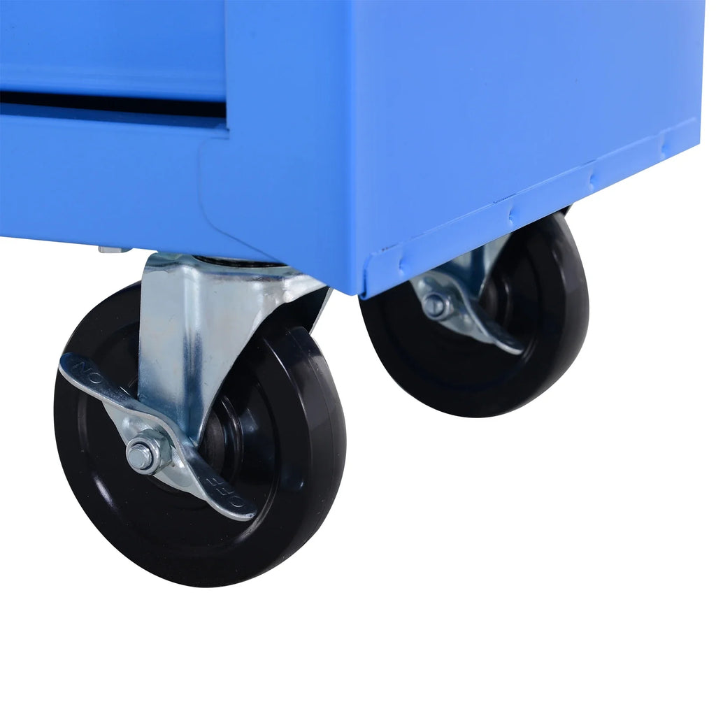 HOMCOM Carrello portautensili da officina, richiudibile con ruote