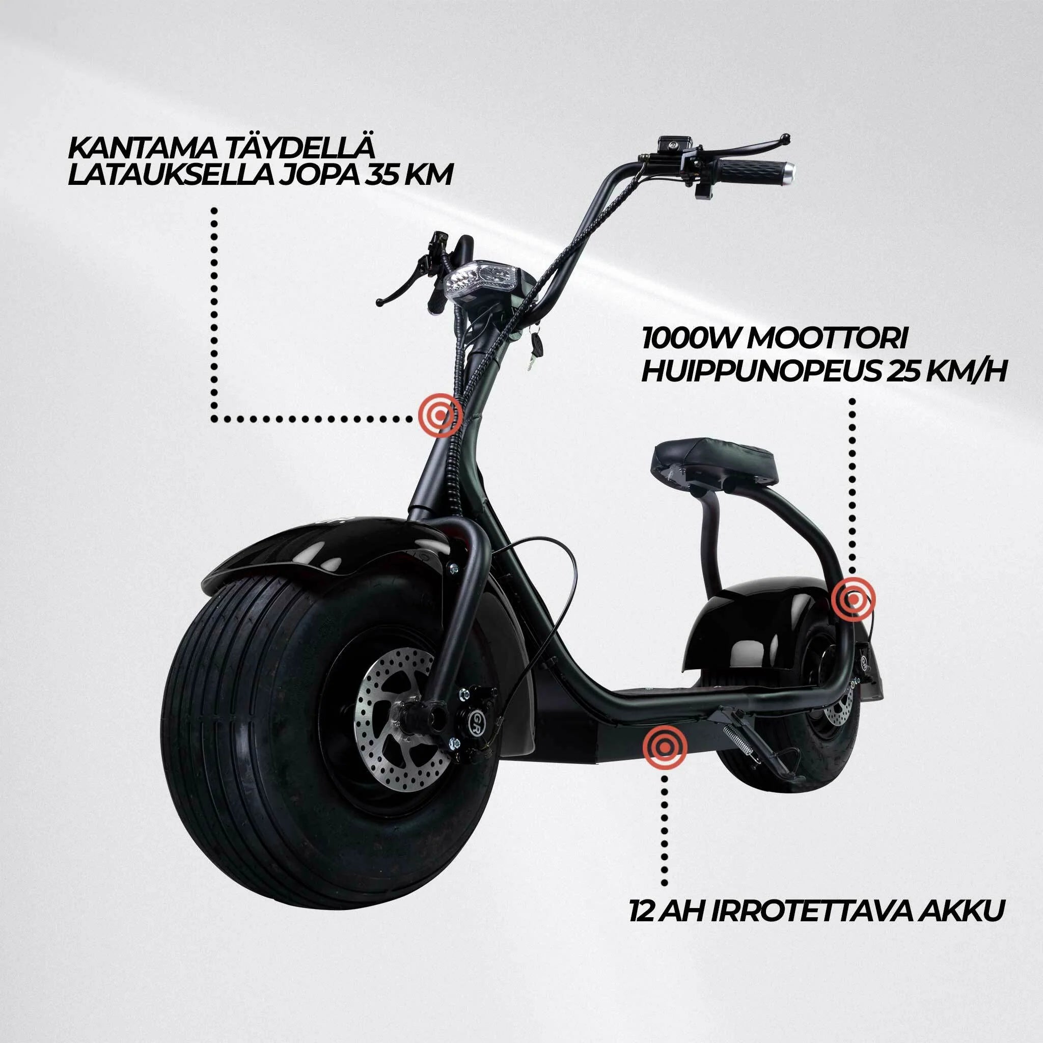 Monopattino Elettrico Swoop Cruiser Nero N2 1000W, 25 km/h