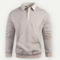 Felpa pullover classica da uomo con colletto