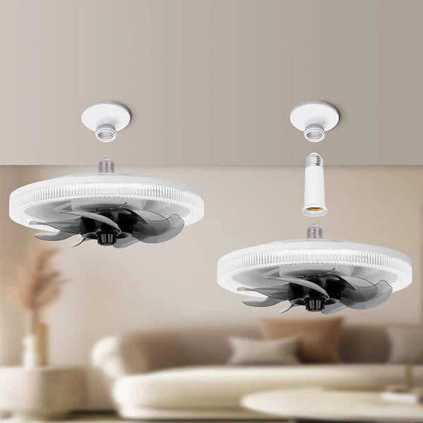 BreezeLamp - Luce ventilatore da soffitto regolabile con telecomando