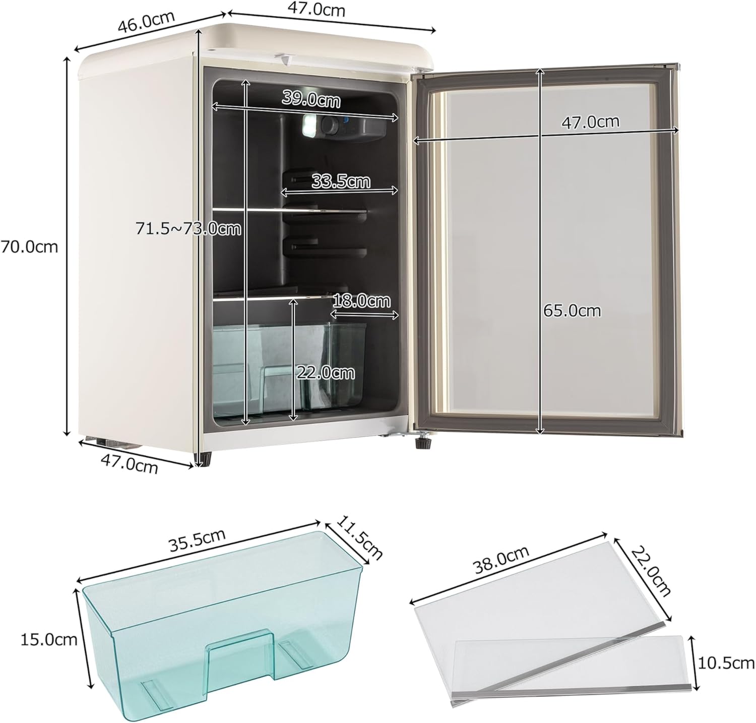 Frigorifero Merax 128L, Frigorifero da incasso per bevande con frigorifero da 120L + congelatore da 8L, con luce LED interna e ripiani regolabili, silenziosissimo per ristorante, bar, bevande e birra
