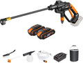 WORX 18V(20V MAX) Akku Mobiler Hochdruckreiniger Hydroshot WG620E.4, 2,0Ah, Powershare, Multi-Sprühdüse, Lange Lanze, 6m Schlauch, Akku & Schellladegerät