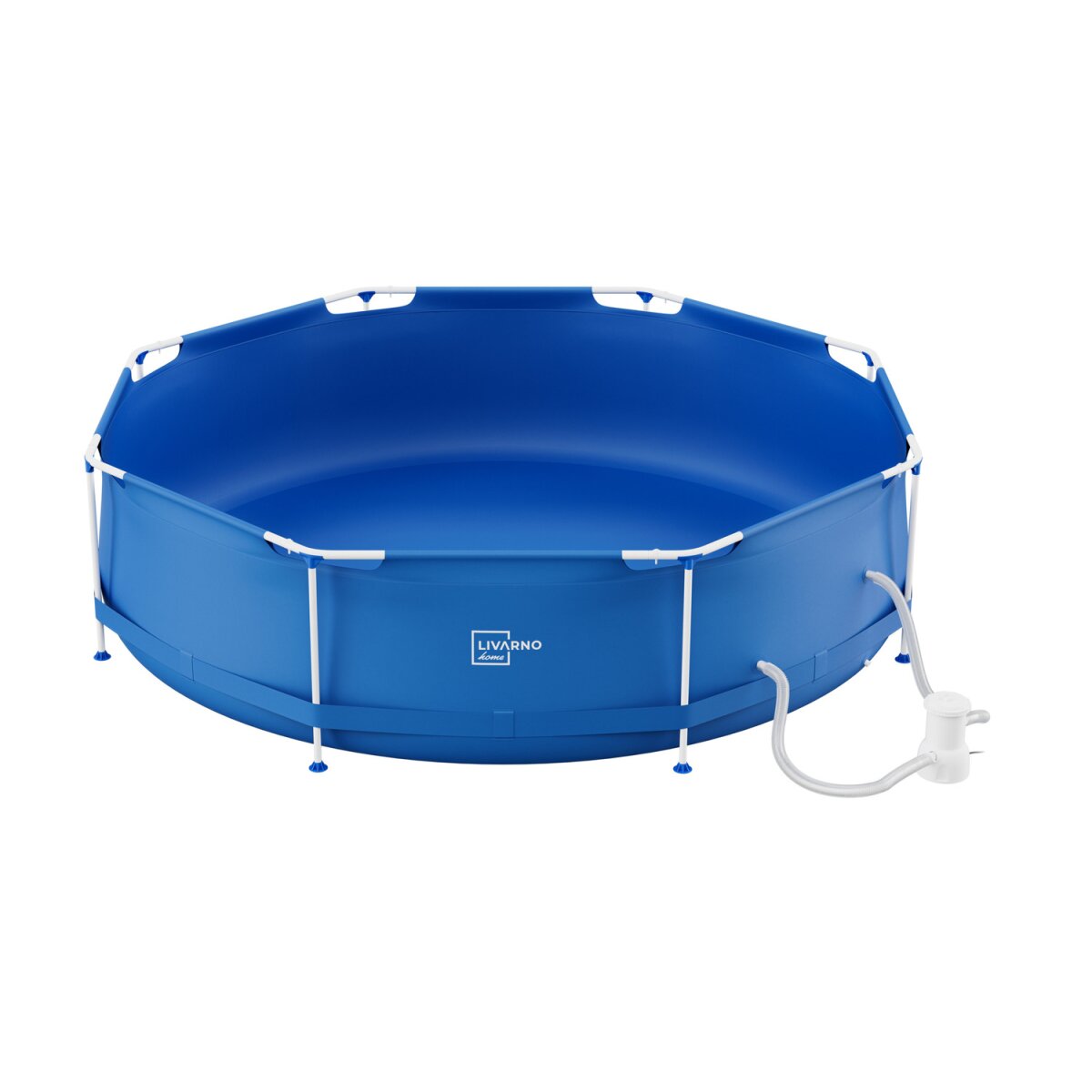 LIVARNO home Piscina con telaio in metallo, Ø 300 x H 76 cm - Articolo di seconda scelta, pari al nuovo