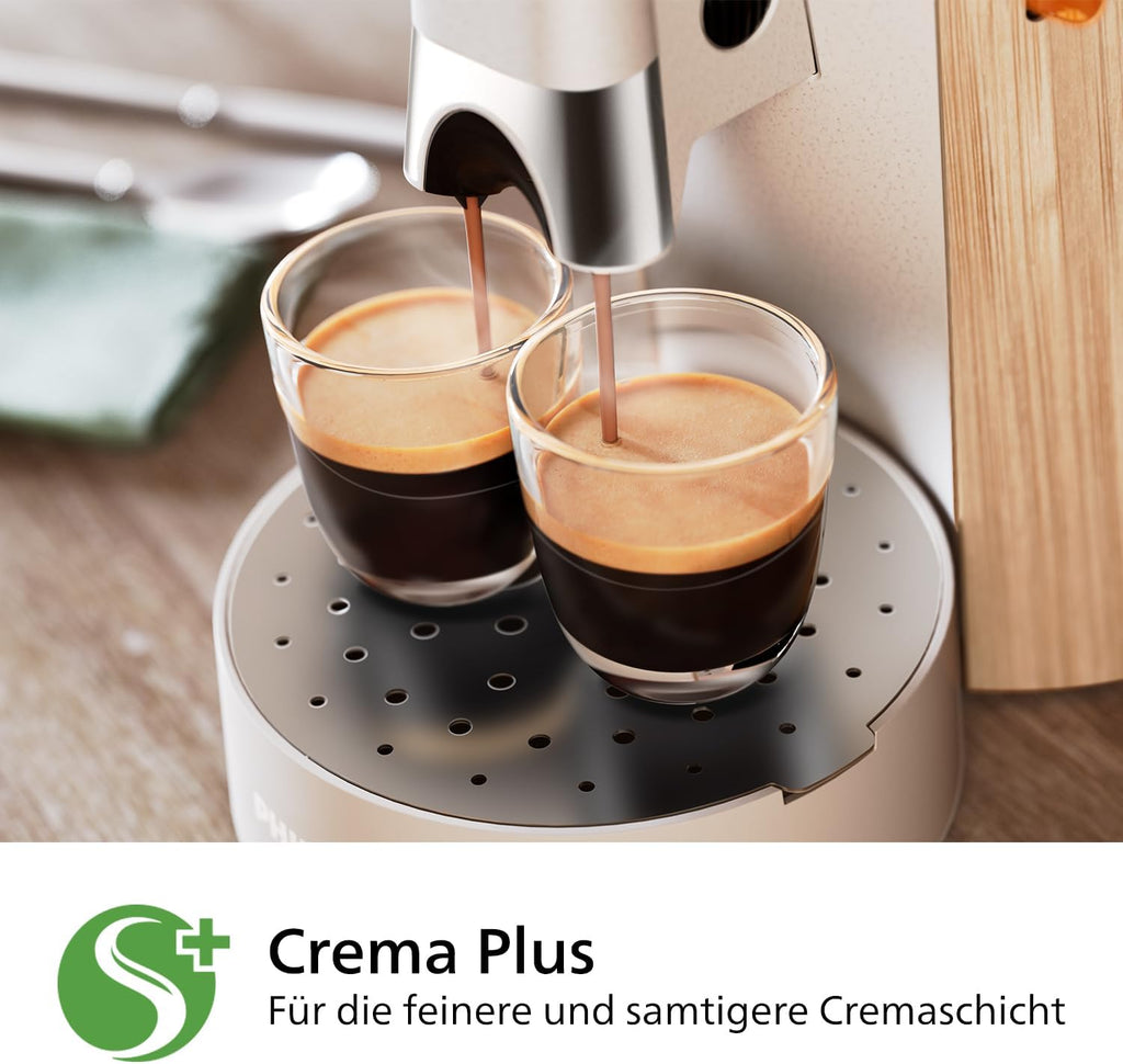 Philips Senseo Select CSA240/20 Macchina da caffè a cialde (selezione intensità Plus, funzione Memo, in plastica riciclata), Nero Eco