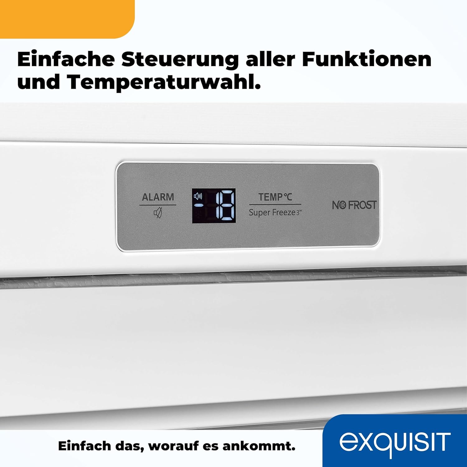 Exquisit Gefrierschrank GS271-NF-H-010E weiss | Gefrierschrank NoFrost 194 l Volumen | Tiefkühlschrank mit 5 Schubladen | Schnellgefrieren