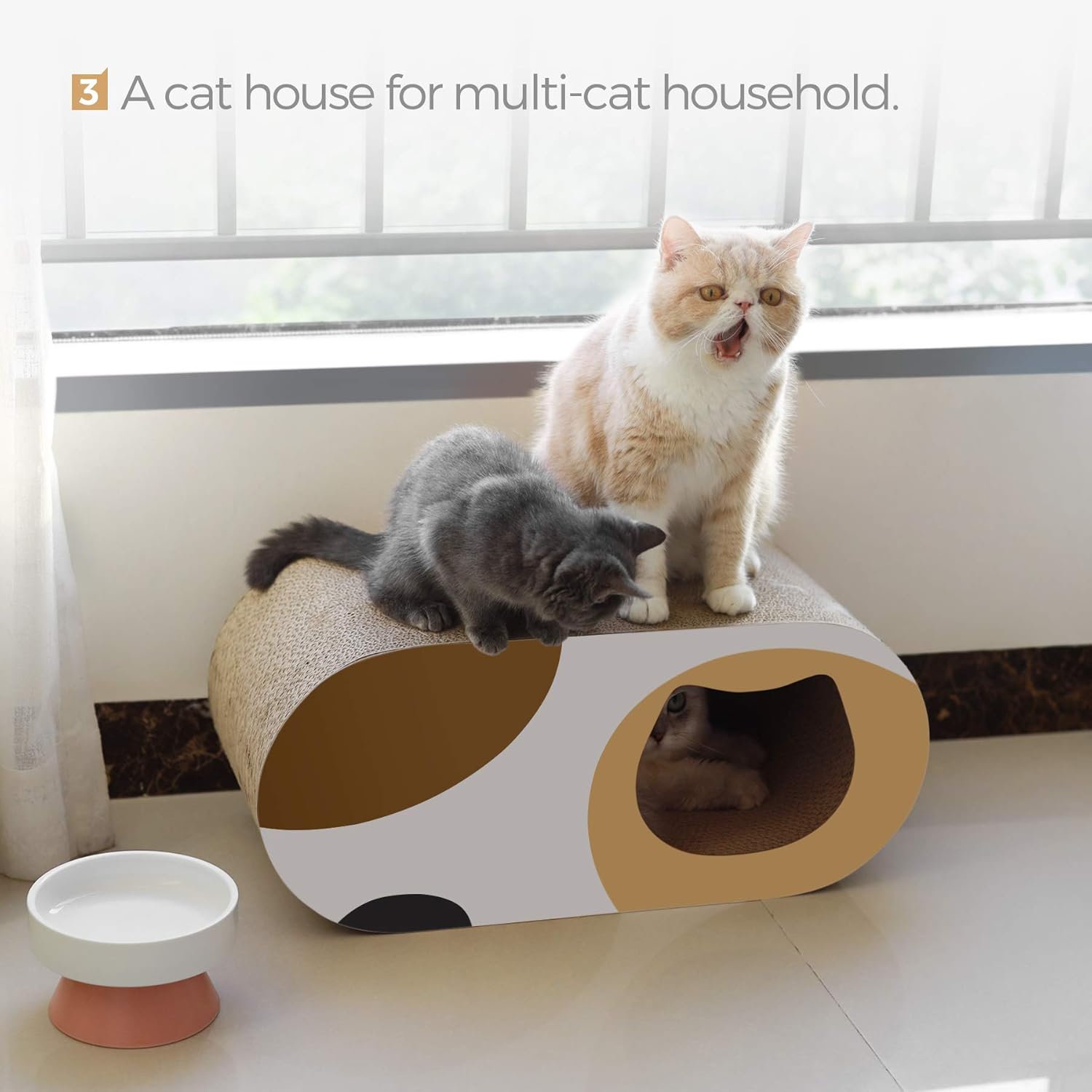ComSaf Kratzbrett für Katzen, Kratztonne aus Wellpappe, Recycelbar Kratzbretter Katze, Kratzschutz für Sofa, Tür, Mbel, Kratzpappe für Katzen 58 x 25 x 25cm
