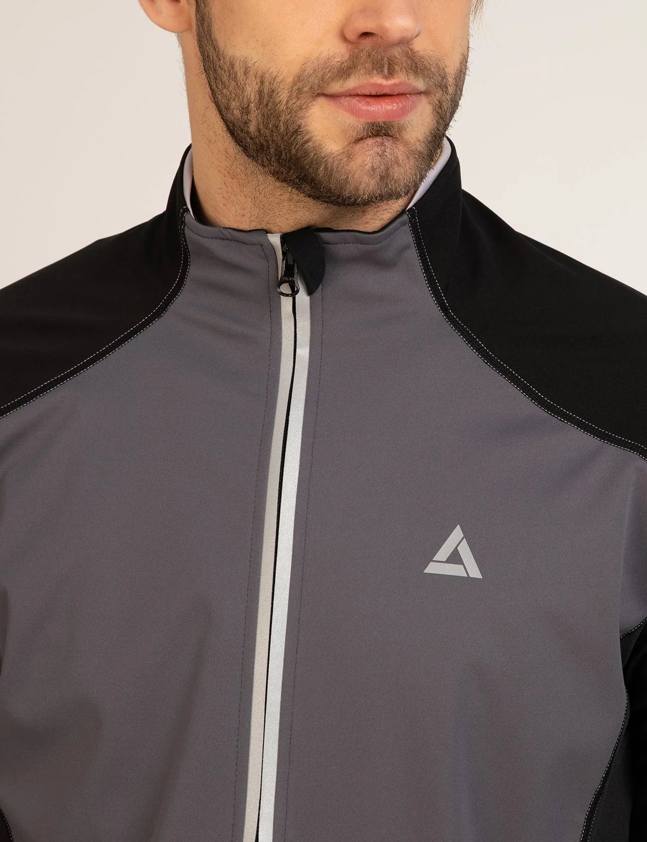 Herren Thermo Fahrradjacke Comfort Line Schwarz Grau Setprodukt