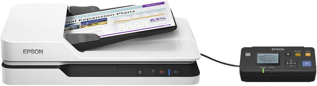 Epson WorkForce DS-1630 Scanner per documenti DIN A4 (Scanner, ingombro ridotto, alimentatore documenti, duplex, tre passaggi, 600dpi, USB 3.0)