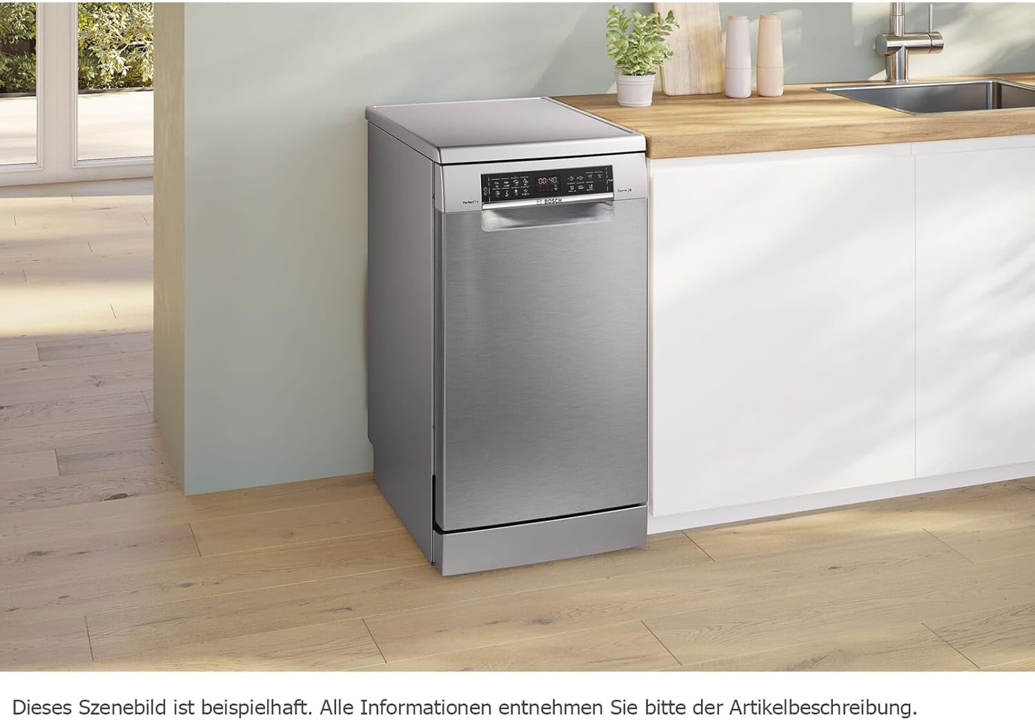 Bosch SPV2IKX10E Serie 2 Lavastoviglie smart a scomparsa totale, larghezza 45 cm, Cestello posate, Extra Asciugatura con la pressione di un pulsante, InfoLight punto luce rosso sul pavimento, AquaStop protezione dai danni causati dall'acqua, Bianco