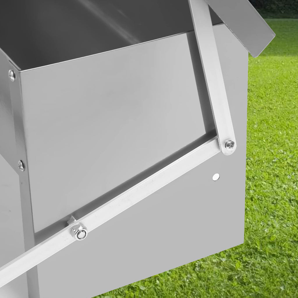 Aopunly 3x Futterautomat für hühner Geflügel mit Deckel Futterspender, 5kg Fußpedal selbstöffnender Futtertrog automat hühnerfutter