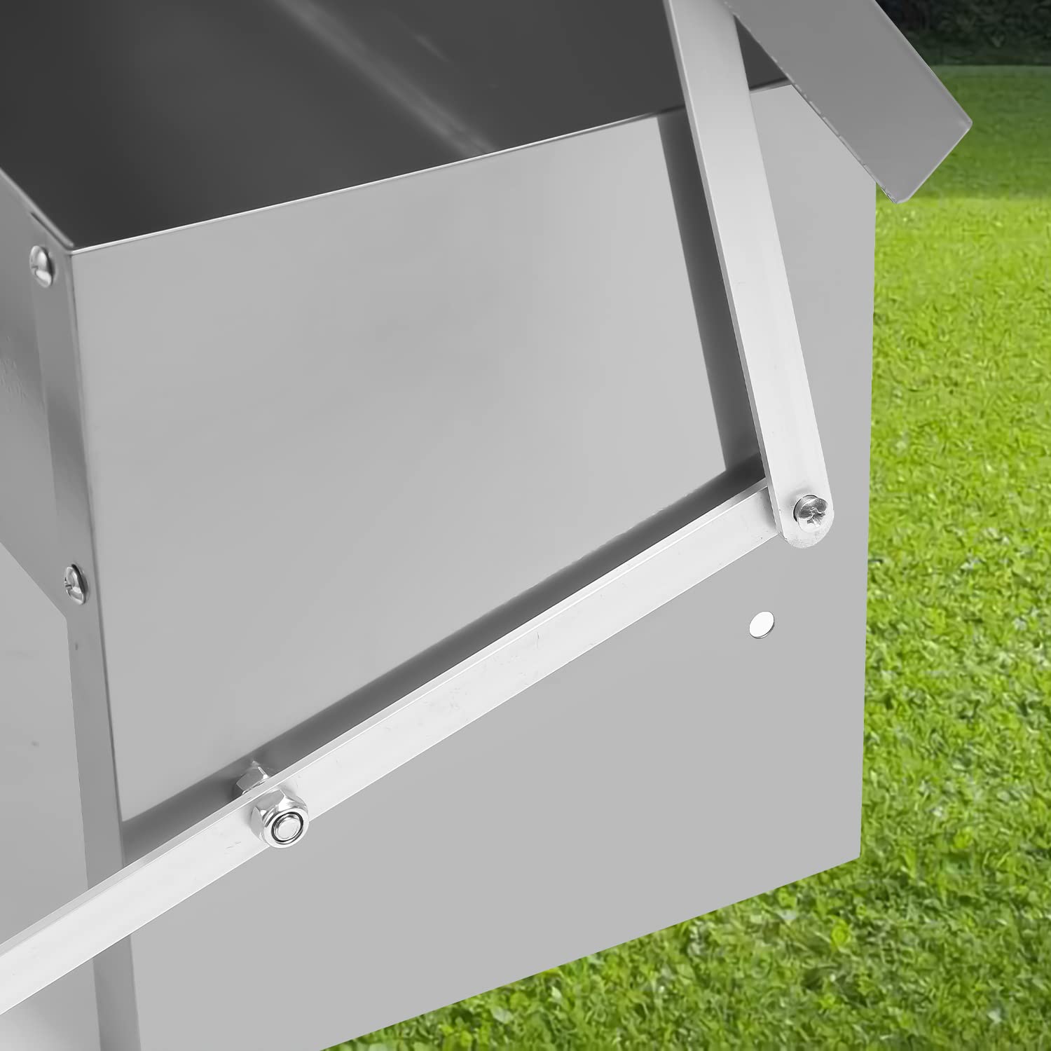 Aopunly 3x Futterautomat für hühner Geflügel mit Deckel Futterspender, 5kg Fußpedal selbstöffnender Futtertrog automat hühnerfutter
