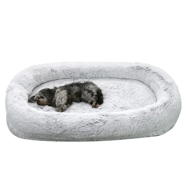 Alex' Plüsch Hunde- und Menschensofa - Groes Haustierbett und Ein-Personen-Sofa