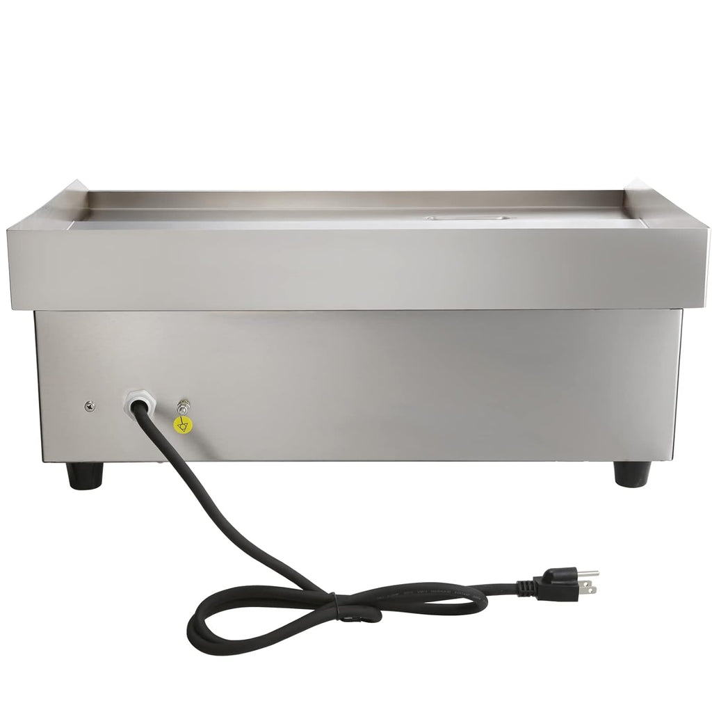 VEVOR Barbecue Elettrico 54 x 30 cm, Piastra Elettrica 3000W, Piastra di Cottura Commerciale in Ferro, Temperatura Regolabile 50 – 300 °C, Facile da Pulire per Barbecue