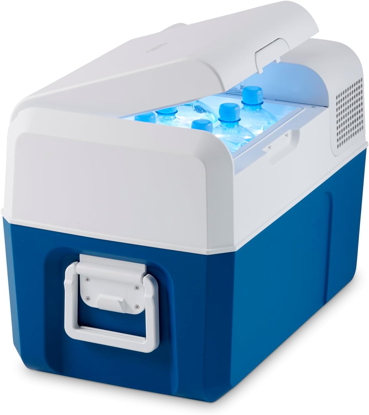 Mobicool MCF40, Frigo Elettrico a Compressore, 38 Litri, 12/24/230 V, Mini Frigo Portatile per Auto, Camion, Barca, Camper e Presa di Corrente, Blu