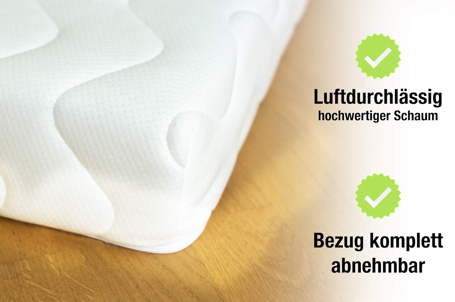 Ehrenkind® Kindermatratze Pur | Baby Matratze 80x200 Standard 100 by OEKO-TEX | Babymatratze 80x200 aus hochwertigem Schaum und Hygienebezug