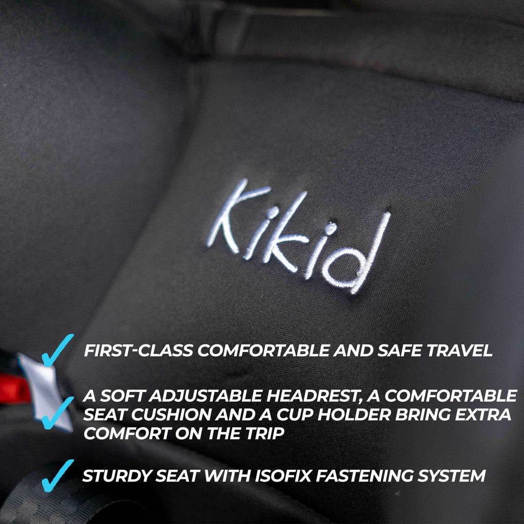 Kikid Kindersitz Premium, ISOFIX, 9-36 kg Black Edition