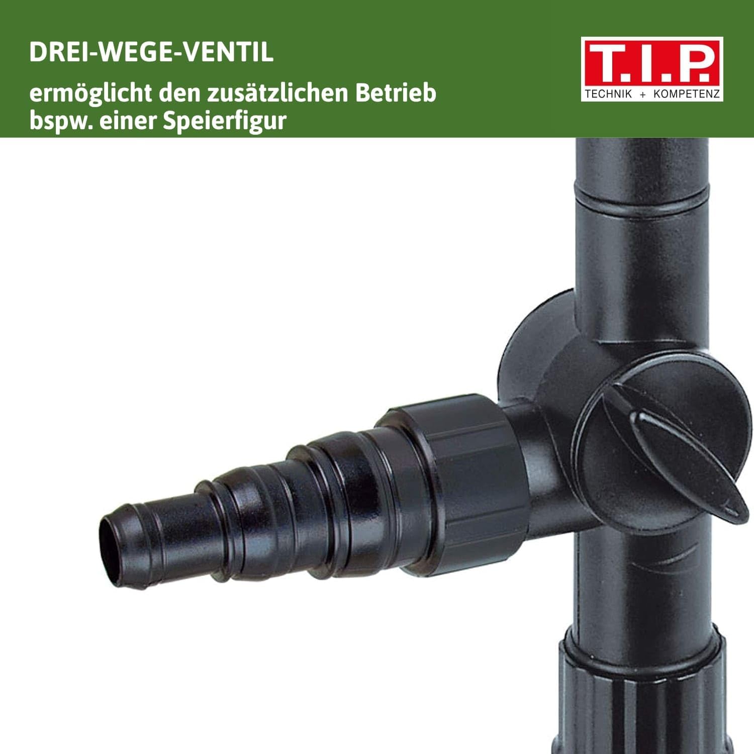 T.I.P. Teichpumpe - Bachlaufpumpe (20.000 l Teichvolumen, 8.000 l/h Fördermenge, 4,5 m Förderhöhe, Auch für Wasserfälle und Filtersysteme, intregrierter Förderleistungsregler) BPF 8000 E, 30428