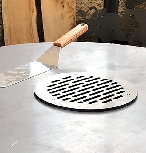 Terma Accessori Tagliere in legno Cucina da esterno, piastra plancha, grill con piastra in ghisa, ripiano per piastra in ghisa, braciere con griglia, anello per griglia per braciere