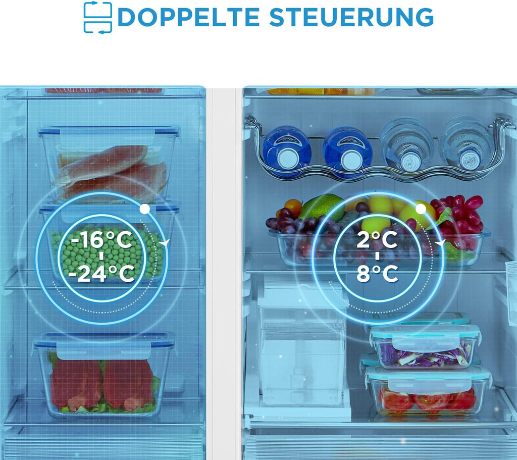 Midea KS-DDX 6.32 WT Frigorifero Side-by-Side con Congelatore/Altezza 178,8 cm/254 kWh/anno/No Frost/Compressore Dual Inverter/con Distributore di Acqua e Ghiaccio 3-in-1 e Serbatoio d'Acqua, Inox Scuro