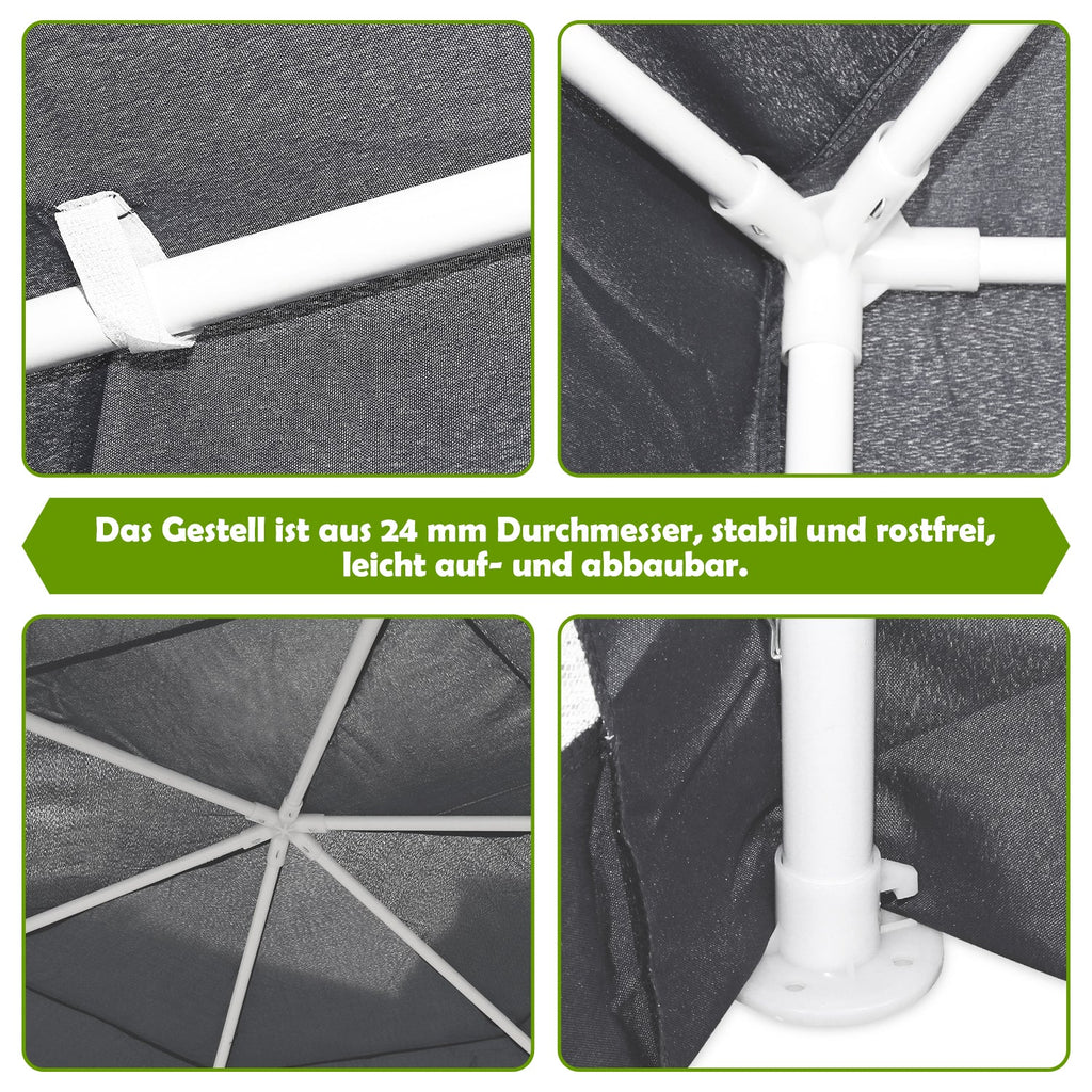 Sonnewelt Padiglione Gazebo da Giardino con Zanzariera Impermeabile Esagonale