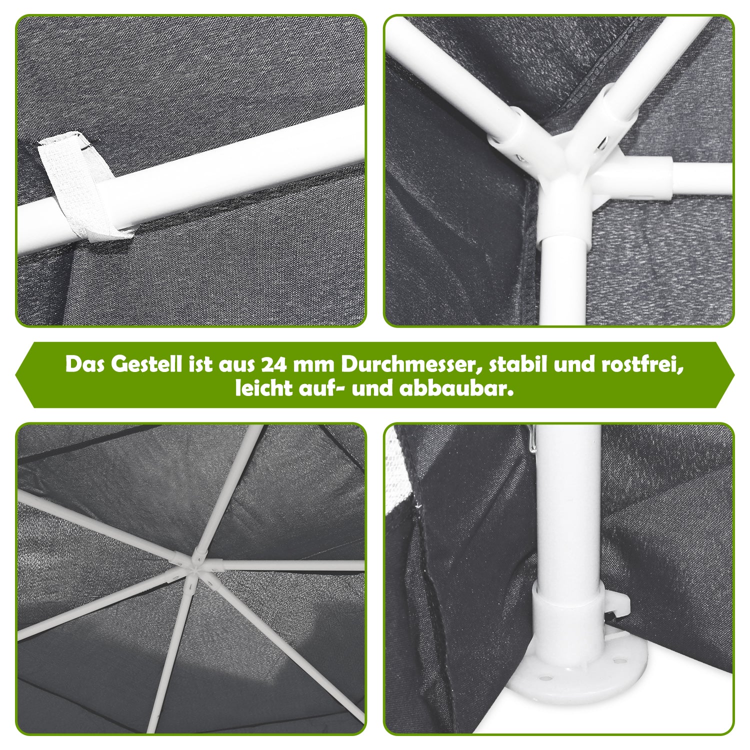 Sonnewelt Padiglione Gazebo da Giardino con Zanzariera Impermeabile Esagonale