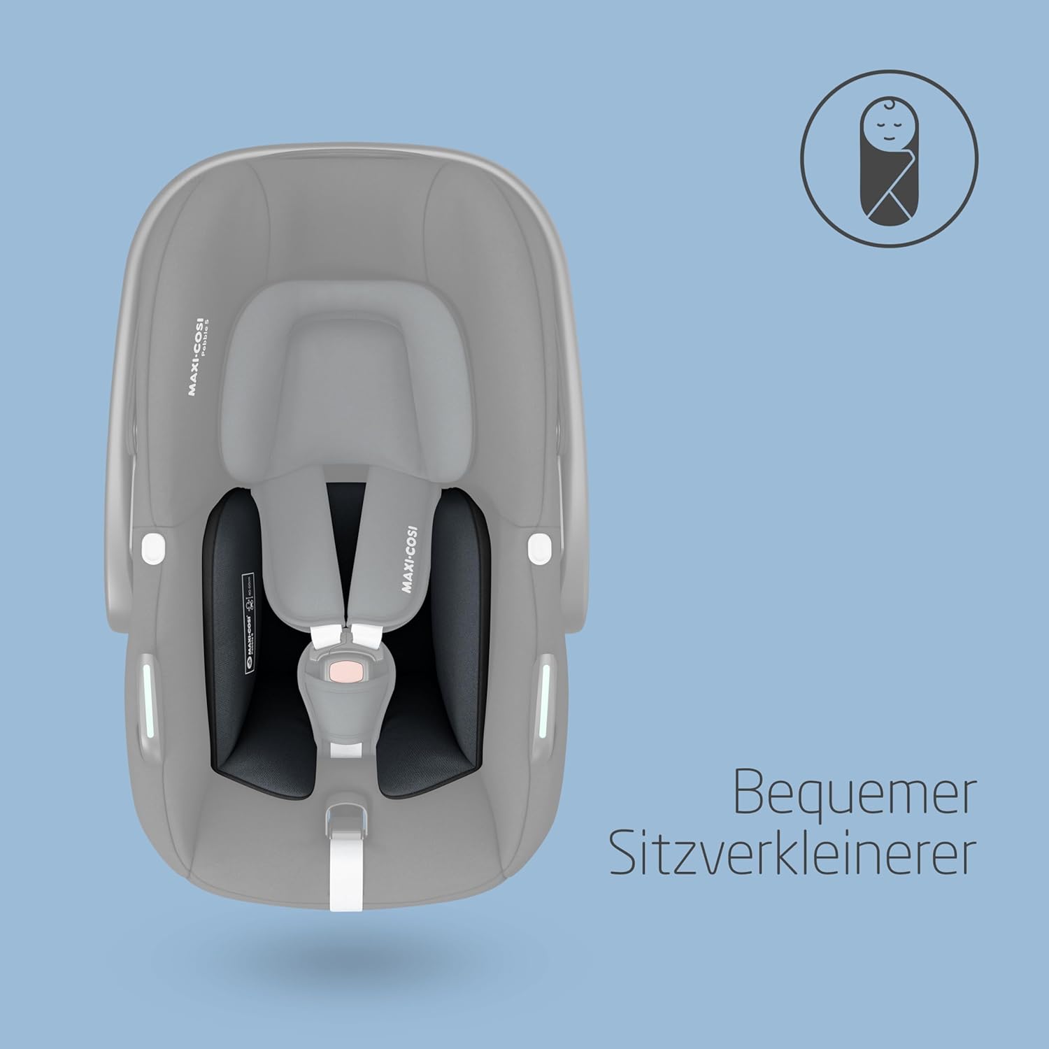 Maxi-Cosi Pebble 360 Pro, Seggiolino auto reclinabile SlideTech, da 0 a 15 mesi, da 0 a 13 kg, da 40 a 87 cm, per i seggiolini auto girevoli FamilyFix 360 Pro, G-CELL Side Impact Protection, Tonal Graphite