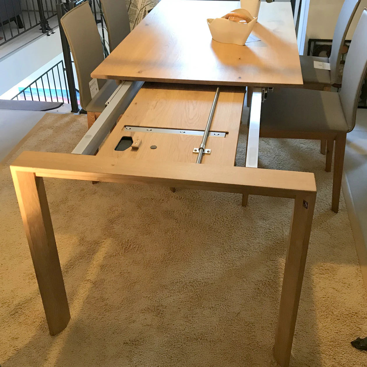 Scholtissek kleiner Ausziehtisch Küchentisch Jade 120, 140 und 160x85cm knorrige Eiche massiv,